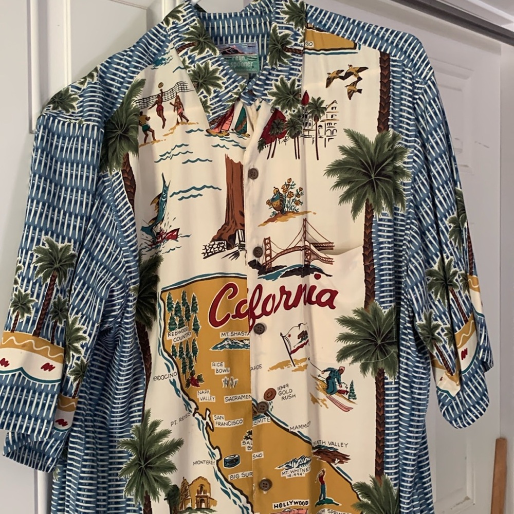 Reyn Spooner shirt California map mens size M